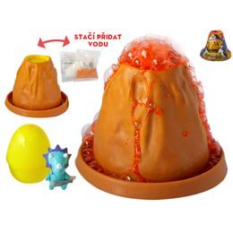 Crazy Dino sopka 10cm s lávou, vejcem a dinosaurem ve fólii
