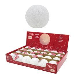 Vánoční svítící LED dekorace 8cm koule