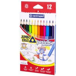 Pastelky školní JUMBO ERGO 12 ks, Centropen