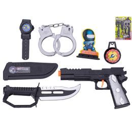 SWAT set - pistole s nožem a doplňky 6ks na kartě