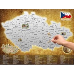 Stírací mapa Česká republika