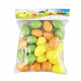 Vejce plast sáček 6cm/24ks mix barev