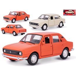 Welly Škoda 105L 1976 12cm kov zpětný chod 2barvy v krabičce