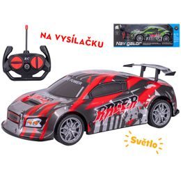 R/C auto závodní 26cm 27MHz plná funkce na baterie se světlem 2barvy v krabičce
