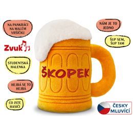 Škopek plyšový 20cm na baterie s písničkami 0m+ v sáčku