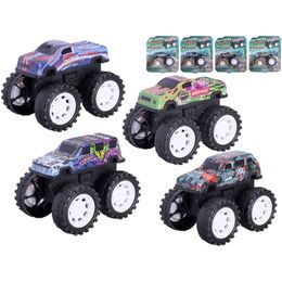 Monster truck 10cm kov na setrvačník 8druhů na kartě