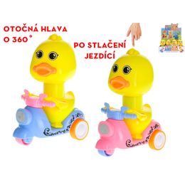 Kačenka 13cm po stlačení jezdící s otočnou hlavou 360° 2barvy 12ks v DBX