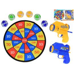 Terč 27cm na suchý zip s pistolemi 14cm 2ks a míčky 6ks v krabičce