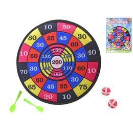 Terč na suchý zip 28cm +2ks míčky + 2ks šipky na kartě