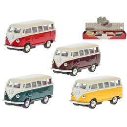 Kinsmart VW Classic autobus 1962 1:64 kov na zpětný chod 4barvy 12ks v DBX