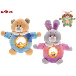 Baby Happiness zířátko plyšové 17cm s chrastítkem 0m+ 3druhy na kartě v sáčku