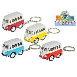 Kinsfun přívěsek na klíče 5cm Volkswagen mikrobus kov zpětný chod 4barvy 12ks v DBX