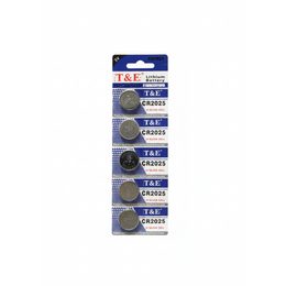 Lithiové knoflíkové baterie CR2025 – 5 ks