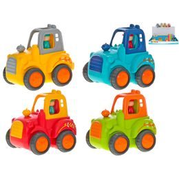 Traktor 10cm na setrvačník 4barvy 18m+ 12ks v DBX