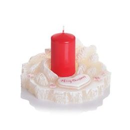 Bartek Svíčka 140x70 Christmas Holder Ecruw & Red