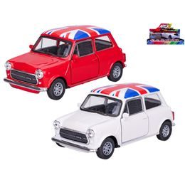 Welly Mini Cooper 1300 UK 10,5cm kov zpětný chod 2barvy 12ks v DBX