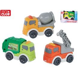 Mini Club vozidlo stavební 8cm volný chod 3druhy 18m+ v krabičce