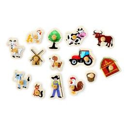 2Kids Toys Dřevěná magnetka velká pompon Žirafa