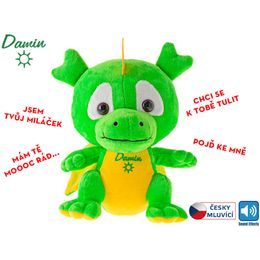 Dráček Damin plyšový 19cm na baterie česky mluvící 0m+ v sáčku