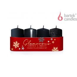 Bartek Svíčka adventní 4ks 40x70 černý mix