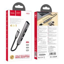 4v1 USB HUB Type-C na USB3.0+USB2.0*3