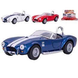 Kinsmart Shelby Cobra 427 1965 13cm kov na zpětný chod 3barvy 12ks v DBX