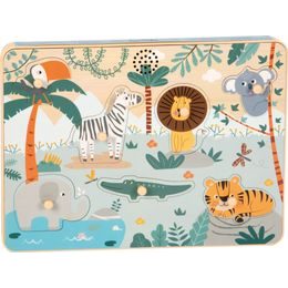 small foot Vkládací puzzle se zvukem Safari