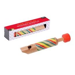 Petit Collage Dřevěná velká píšťalka s proužky
