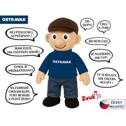 Panáček Ostravak 32cm na baterie mluvící po ostravsku 0m+ v sáčku