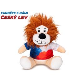 Lev plyšový 25cm v tričku sedící 0m+ v sáčku