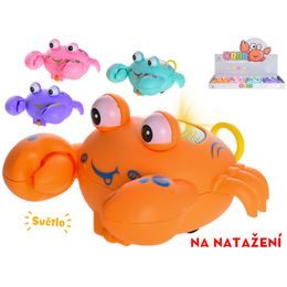 Krab 10cm na baterie jezdící na natažení se světlem 4barvy 12ks v DBX