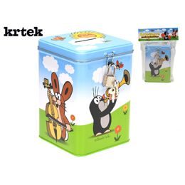 Krtek pokladnička kovová 15cm v sáčku