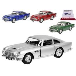 Kinsmart Aston Martin DB5 1:38 12,5cm kov na zpětný chod 4barvy 12ks v DBX