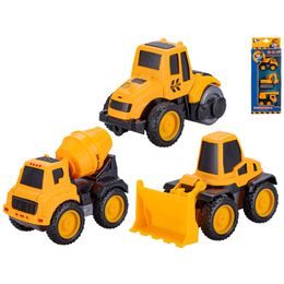 Auto stavební 7-8,5cm kov zpětný chod 2druhy 3ks 18m+ v krabičce