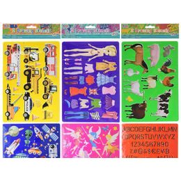 Vykreslovací šablony 26,5x18cm 3druhy 2ks v sáčku