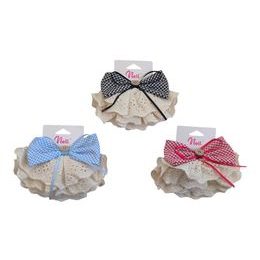 Neli Sponka do vlasů s mašlí Polka 13cm