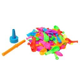 Vodní bomby 100ks s pumpou 19cm 4barvy 12ks v DBX ve fólii