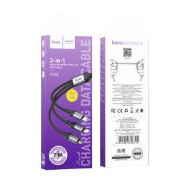 Fresh nabíjecí datový kabel 1m Lightning+Micro+Type-C