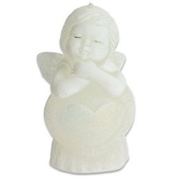 Bartek Svíčka figurka 200g 120 Angel with Heart ecru