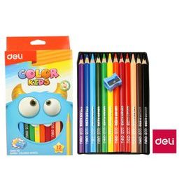 DELI Pastelky trojhranné JUMBO 12 barev Color Kids