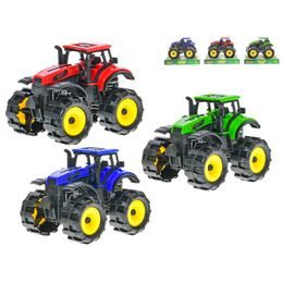 Traktor 10cm na setrvačník 3barvy v krabičce