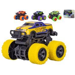 Auto monster truck 10cm kov na setrvačník 4barvy v krabičce