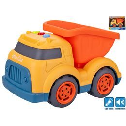 Auto stavební 17cm volný chod na baterie se světlem a zvukem 18m+ v krabičce