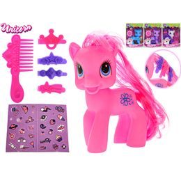Unicorn jednorožec 11,5cm stojící s doplňky 2druhy 2barvy v krabičce