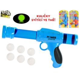 Toys&Trends pistole 26cm na kuličky svítící ve tmě 6ks 2barvy na kartě