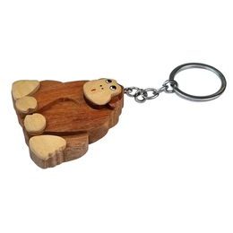 2Kids Toys Dřevěná klíčenka pompon Opice