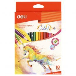 DELI Pastelky trojhranné 18ks ColoRun EC00310_18