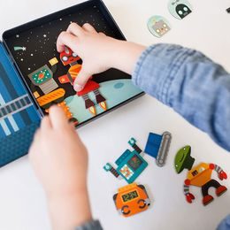 Petit Collage Kreativní kufřík Bambulková zvířátka