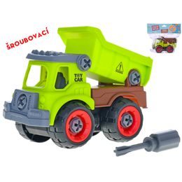 Auto sklápěčka šroubovací 14cm volný chod se šroubovákem 2barvy v sáčku