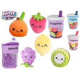 Fluffy Menu smoothie nápoj 33cm plyšový s ovocem 5ks 3barvy 0m+